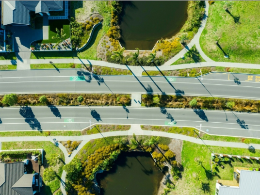 Aerial view motorway