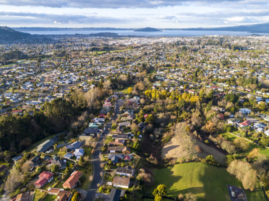Rotorua aerial shot