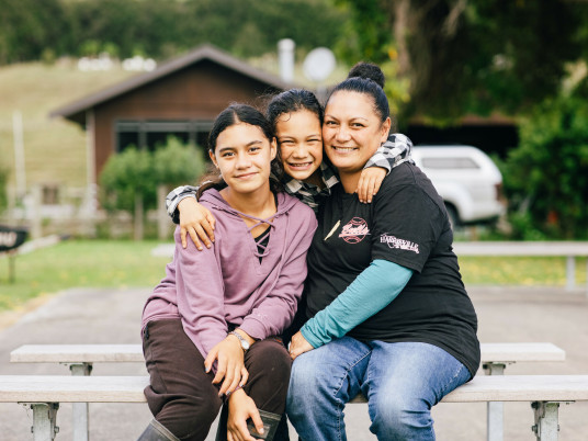 family_on_bench