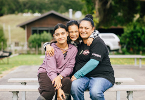 family_on_bench